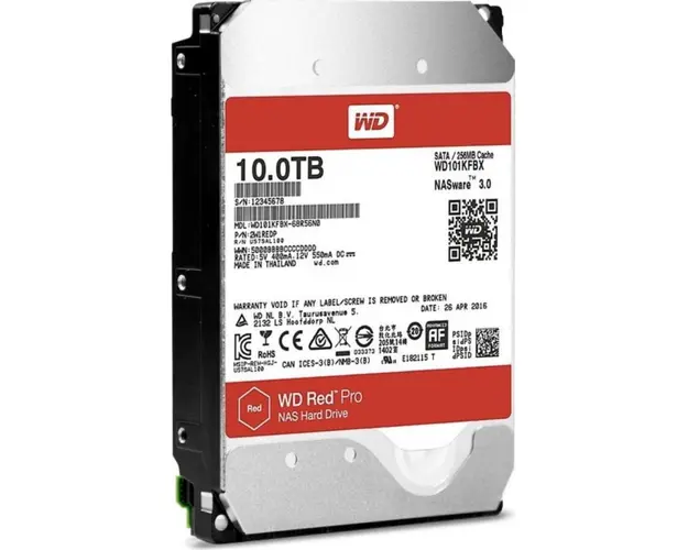 HDD intern 3.5, 10TB, RED PRO, SATA3, 7200rpm, 256MB