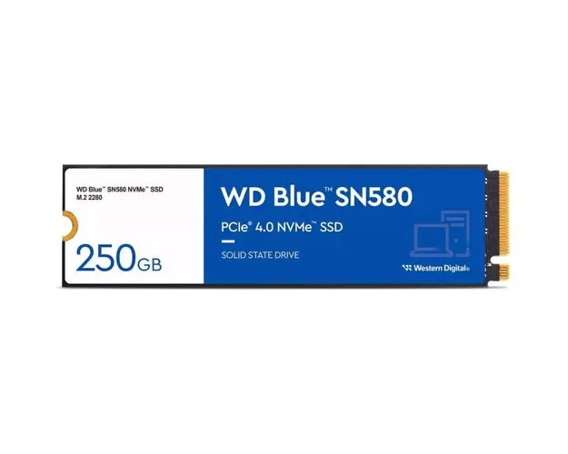 SSD Western Digital Blue SN580 M.2 250 GB PCI Express 4.0 TLC NVMe