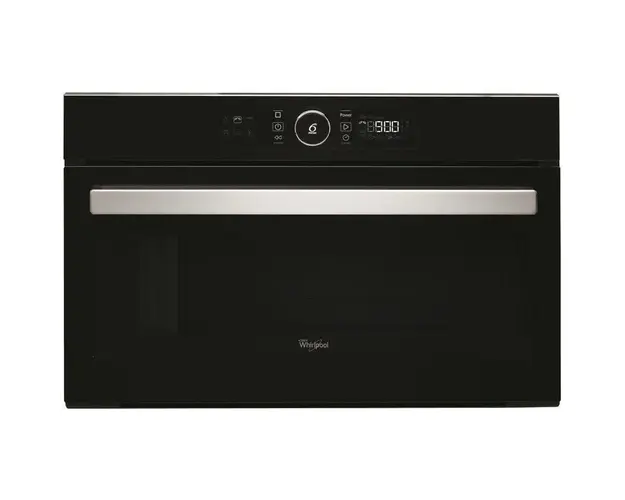 Cuptor cu microunde incorporabil Whirlpool AMW 730/NB, 6th Sense, design Absolute, 31 l, 1000 W, 8 nivele putere, Grill, Timer, Touch control, Negru