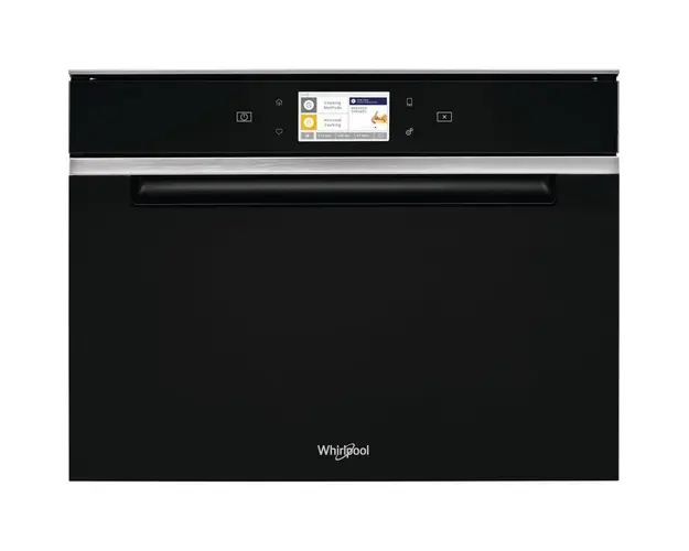 Cuptor cu microunde incorporabil Whirlpool W11I MW161, 40 l, display TFT, 6th Sense, sistem cu aburi, negru