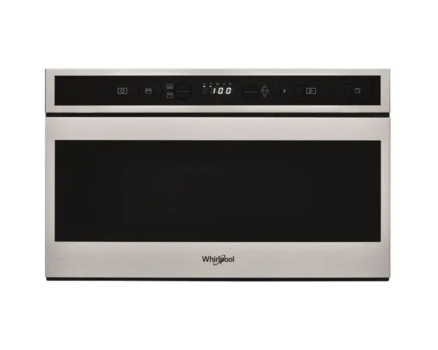 Cuptor cu microunde incorporabil Whirlpool W6 MN840, 22 l, 750 W, grill, display LCD, Jet Defrost, inox