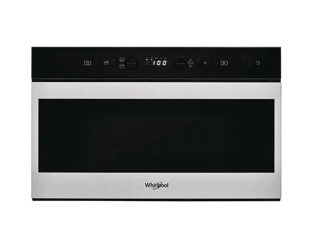 Cuptor cu microunde incorporabil Whirlpool W7 MN840, 22 l, Display, Grill, Inox / Negru
