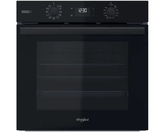 Cuptor incorporabil Whirlpool OMSR58CU1SB, Electric, Multifunctional, 71 l, Autocuratare catalitica, Display, Gatire aburi - Gentle Steam, Clasa A+, Negru