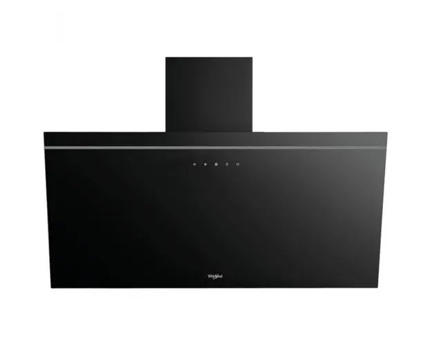 Hota Whirlpool decorativa perete WHVP 82F LT K, 650 mc/h (booster), 4 viteze + Booster, Touch control, Filtru aluminiu lavabil, 80 cm, Negru