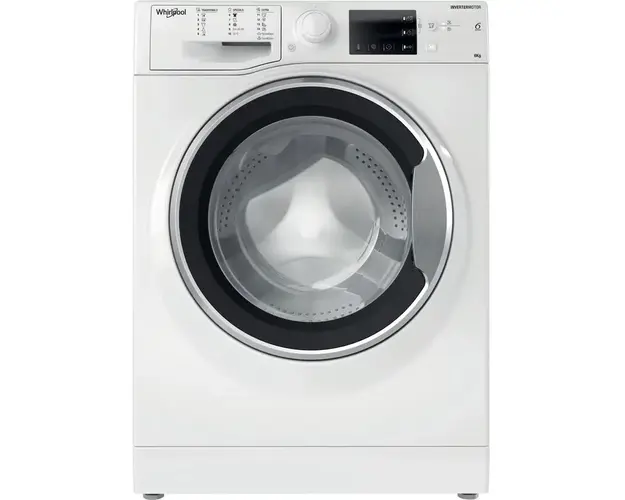 Masina de spalat rufe Slim Whirlpool WRBSB6249WEU, 6 kg, 1200 rpm, Clasa C, Steam Refresh, Motor Inverter, Display digital, Alb