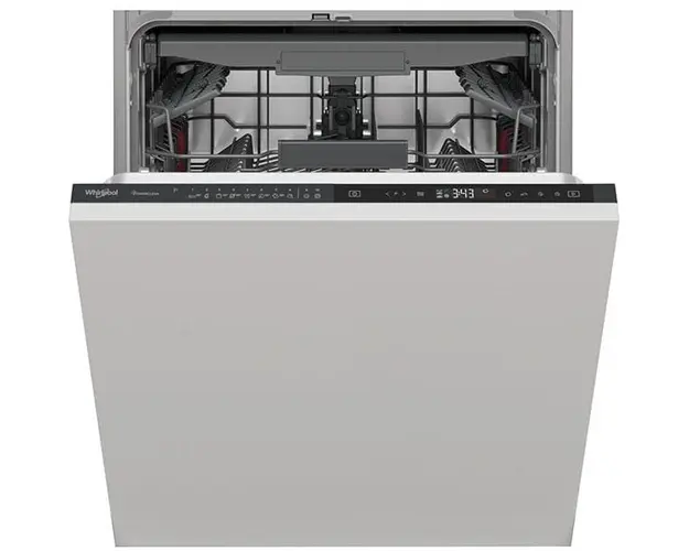 Masina de spalat vase incorporabila Whirlpool WIP 4T233 PFEG B, 14 seturi, 10 programe, Clasa D, PowerClean Pro, Tehnologia al 6-lea Simt, Motor Inverter, Sistem Natural Dry, 60 cm