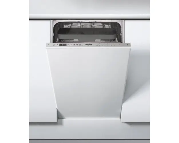 Masina de spalat vase incorporabila Whirlpool WSIO 3T223 PCE X, 10 seturi, 7 programe, Al 6-lea Simt, 45 cm, clasa E