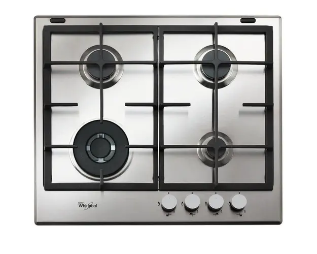 Plita incorporabila pe gaz Whirlpool Ambient GMA 6422 IX, 4 arzatoare, gratare fonta, inox