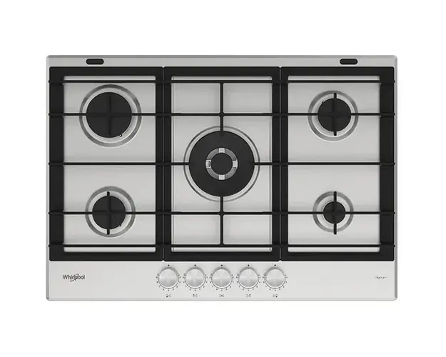 Plita incorporabila Whirlpool GMWL 728/IXL, Gaz, 5 arzatoare, inox