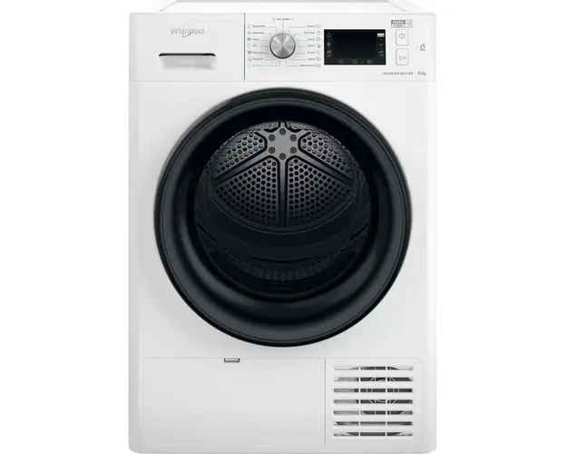Uscator de rufe Whirlpool FFTM229X2BEE, Pompa de caldura, 9 kg, Clasa A++, Motor Inverter, Freshcare+, Tehnologia al 6-lea Simt, Alb
