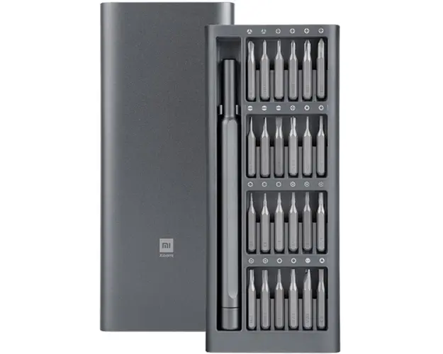 Set surubelnite de precizie Xiaomi Mi 24 biti, carcasa aliaj aluminiu, Gri