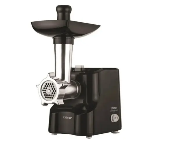 Masina de tocat carne Zelmer ZMM1520B, 1500 W, 1,8 kg capacitate de tocare pe minut, functie reverse, negru