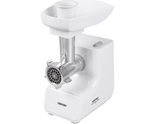 Masina de tocat carne Zelmer ZMM3513, 1500 W, 2 kg capacitate de tocare pe minut, functie reverse, cutit din inox, accesoriu carnati, accesoriu razatoare,accesoriu rosii, 2 site