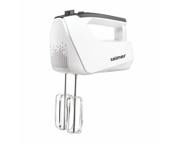 Mixer de mana Zelmer ZHM2550, 750W, 5 viteze, 2 accesorii, mixare si framantare, functie turbo, soft touch, alb