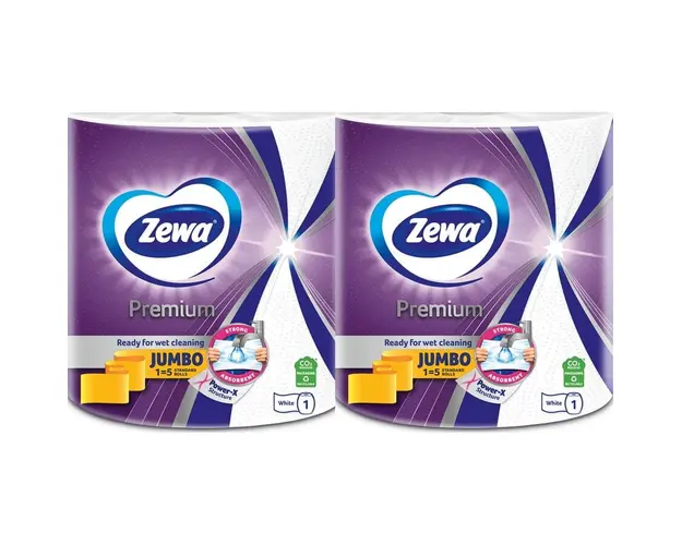 Pachet Prosoape de hartie Zewa Jumbo, 3 straturi, 2 role, 460 foi