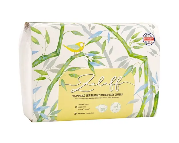 Scutece din Bambus, Nr.4, 9-14 kg, 30 bucati, Zuluff