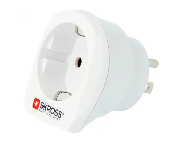 Adaptor priza Skross Europe to USA ADAPT-PLUG-EU USA BX-SKRS, intrare 2 poli, iesire 3 poli