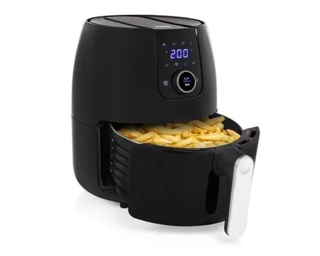 Friteuza digitala cu aer cald XXL Princess 182025, 1500 W, 4.5 litri, termostat reglabil 80 - 200, Functii prajire, coacere, reincalzire, Negru