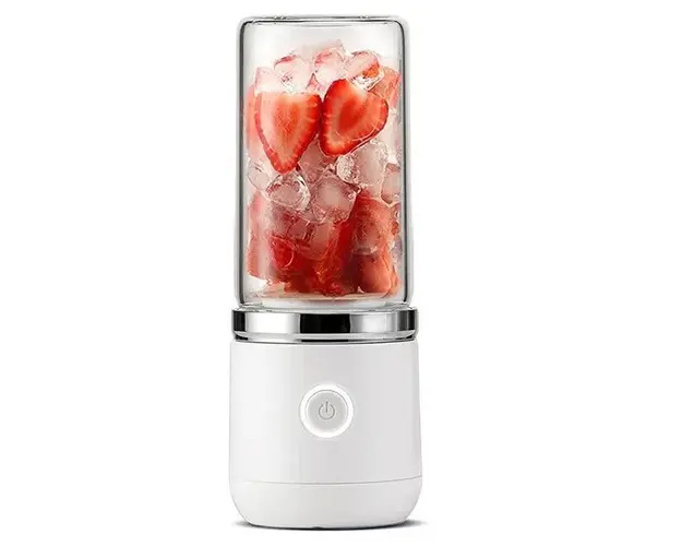 Mini Blender Portabil STARCREST SB-GN04WH, Multifunctional, Auto-curatare, Capacitate 380ml, 4 Lame 3D, Putere 18.000 rpm, Alb