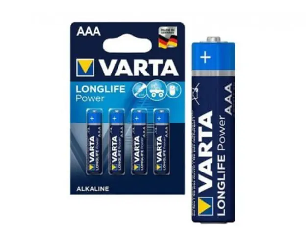 Set 4 baterii AAA, Alkaline, 1.5 V, Varta