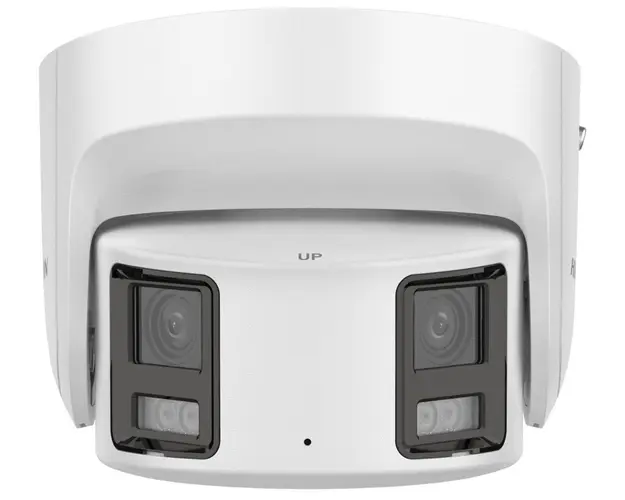 Camera IP 8MP 4K Panoramica 180, 2x 4mm, alarma acustica si luminoasa, Acusense, microfon, ColorVu 30m, Hikvision, DS-2CD2387G2P-LSU-SL-4mm(C)