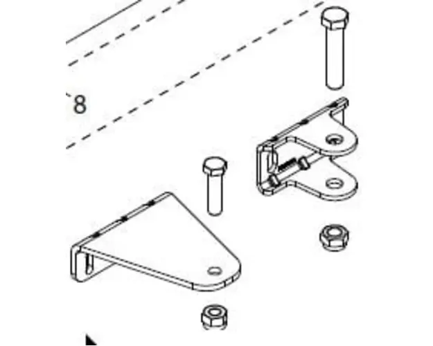 Set suporti metalici de fixare pentru automatizarea LINEARK50024, KING GATES 1722C6