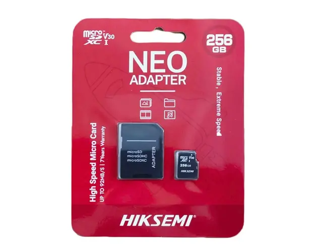 Card de memorie Micro SD HikSemi by Hikvision, 256GB, clasa de viteza 10 - 92Mb/s, HS-TF-C1STD-256G