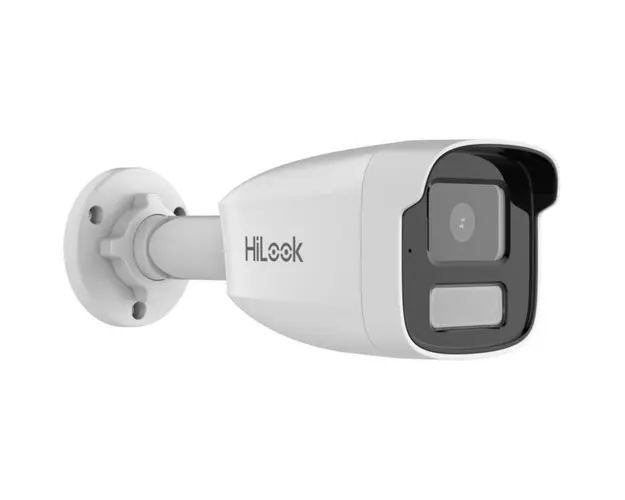 Camera de supraveghere IP pentru exterior, Hikvision HiLook IPC-B480HA-LU(4mm), 4K 8MP, Iluminare duala IR si LED, microfon