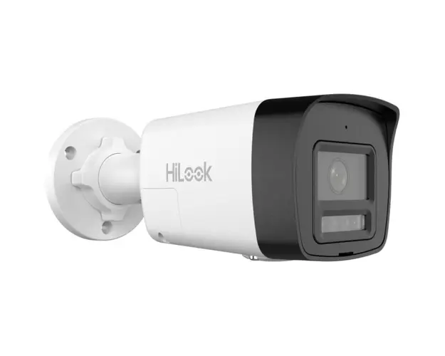 Camera supraveghere IP Hikvision HiLook IPC-B180HAP-LUF/SL, 8 MP, 2.8 mm, Iluminare duala, PoE, IP67, Microfon