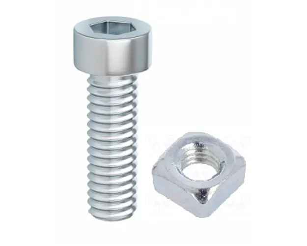 Set 10 suruburi hexagonale M8x25 + piulita M8 patrata, inox A2 25+M8X10