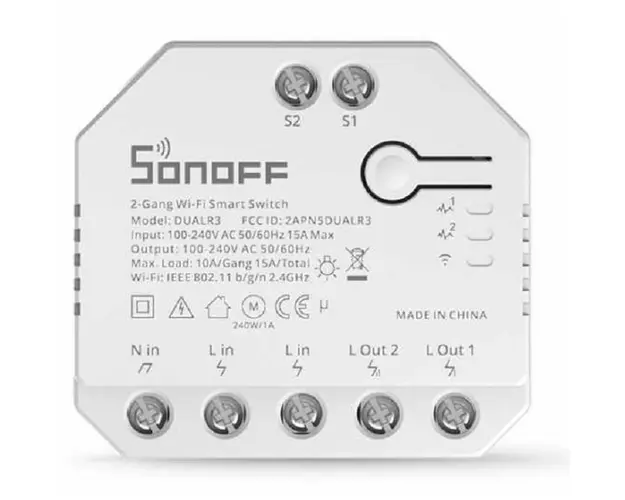 Releu Wireless doua canale 10A SONOFF DUAL R3