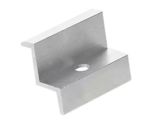 Placa de capat pentru prinderea panourilor solare, din aluminiu, 50x27 mm compatibil cu surub M8, SAF-FIX20