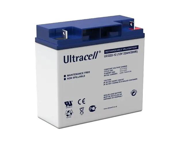 Acumulator 12V, 22Ah, VRLA, Ultracell UCG22-12, terminal F3