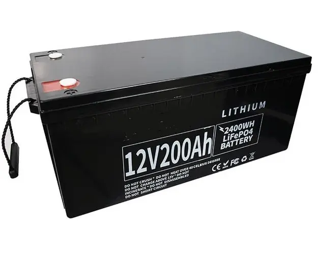 Acumulator de inalta capacitate, LifePO4 12V - 200Ah (2400Wh), pentru panouri solare, LFP 12V/200Ah