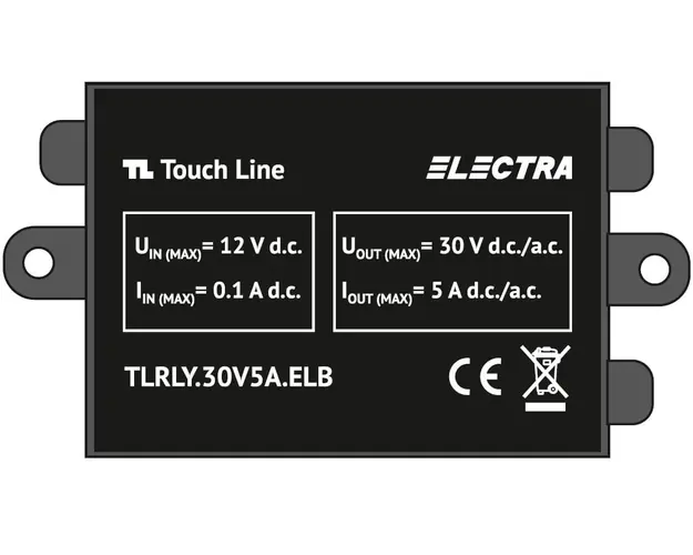 Adaptor Electra pentru conectarea unui Gong / Lumina la posturi Touch Line, pentru persoane hipoacuzice, TLRLY.30V5A.ELB