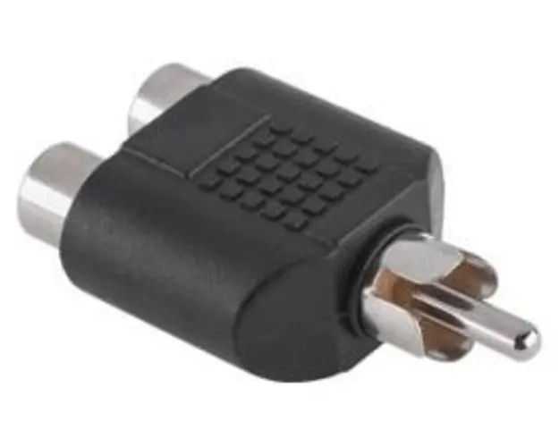 Adaptor RCA tata la 2 RCA mama MONO