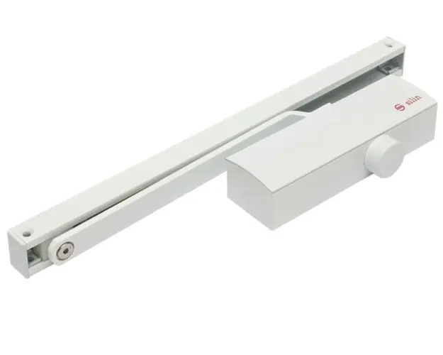 Amortizor hidraulic cu sina pentru usi de 40-65kg Alb cu blocare SA-8023W