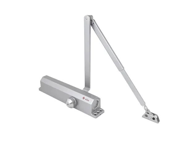 Amortizor hidraulic cu brat reglabil, pentru usi de 15 - 150 kg si latime de pana la 1.5m, SA-901-6BW-SV