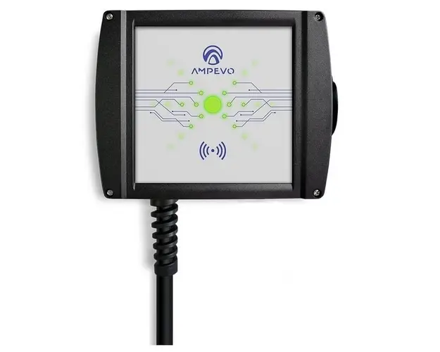 Statie de incarcare masini electrice, Type 2, Monofazata, 7.4kW, 32A, RFID, Bluetooth, semnalizare LED-uri, IK10, IP65, Ampevo AMP107T2GO-CPR