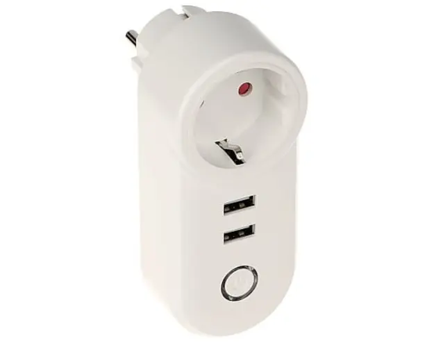 Priza Smart, cu Wi-Fi, 2300W, 240V, compatibila cu Tuya Smart, Alexa, Google, Safer SOK2USBTU
