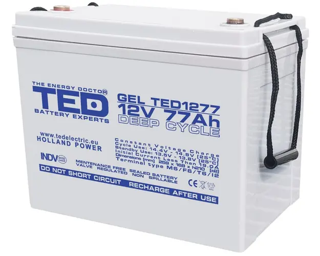 Baterie cu GEL 12V 77 AH TED Deep Cycle TED003409