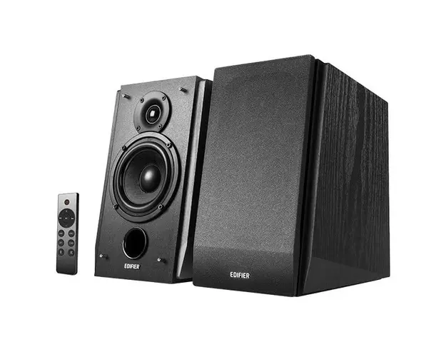 Boxe active 2.0 Edifier R1855DB-MB, Bluetooth, 70W, telecomanda, carcasa lemn, negre