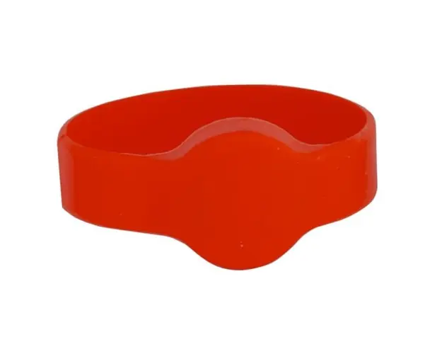 Bratara de proximitate RFID 125 Khz din silicon, cu CIP EM4100 rezistenta la apa, Culoare ROSU, IDT-4001EM-RD-45