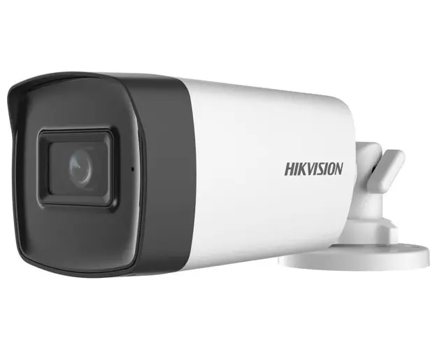 Camera de supraveghere analogica Bullet Hikvision DS-2CE17H0T-IT3FS(2.8mm), 5MP 2K, 2.8mm, IR 40m, Microfon, IP67