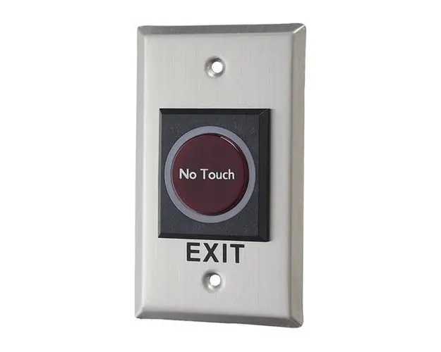 Buton de iesire iluminat, FARA ATINGERE, detectie cu IR, 12V 3A, NO/NC/COM, carcasa din otel inoxidabil, Sebury NBT-005