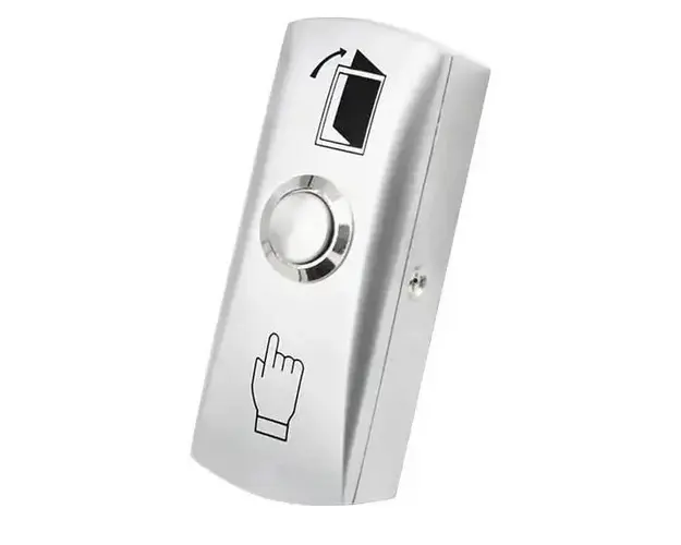 Buton de iesire cu contact de tip NO / COM, 5-36V, Carcasa din Zinc, Argintiu, Sebury NBT-009