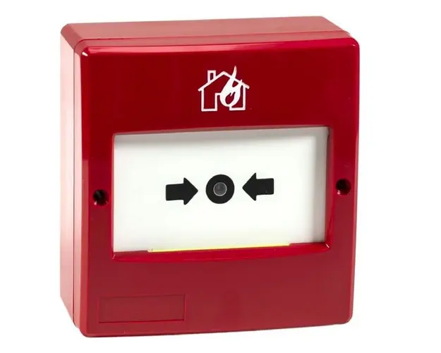 Buton de panica incendiu, adresabil, LED, IP40, Detnov MAD-450-I