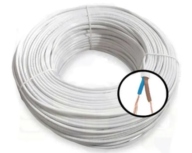 Cablu alimentare camere plat cu miez de cupru 2x0.75 100m CU-MYYUP2X0.75
