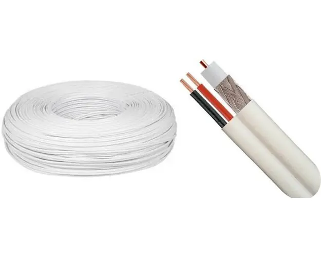 Cablu coaxial CUPRU RG6 + 2X0,75 alimentare 200M Safer TW200CU