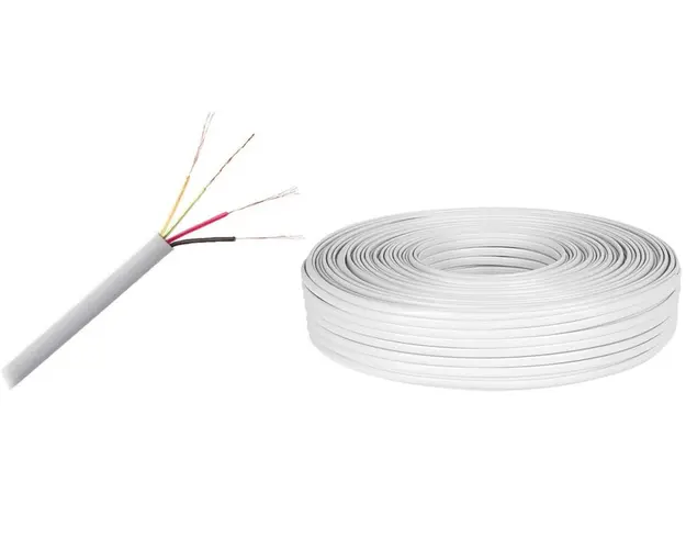 Cablu telefon, 4 fire, 100m, alb, KAB502